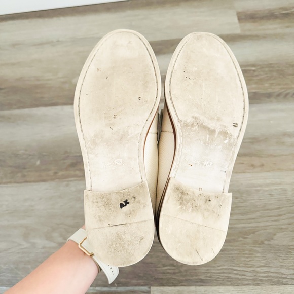 Coach Womens White Indigo Crossgrain Leather Loafers US 6 - Picture 5 of 6